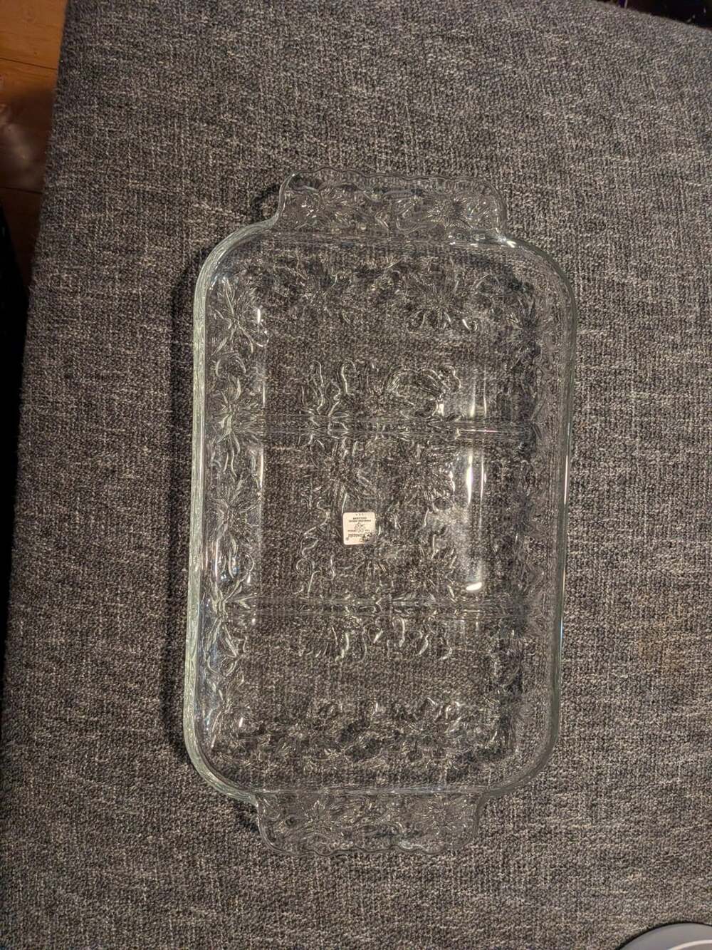 Princess House Fantasia 3 Section Divided Relish Tray Clear Crystal